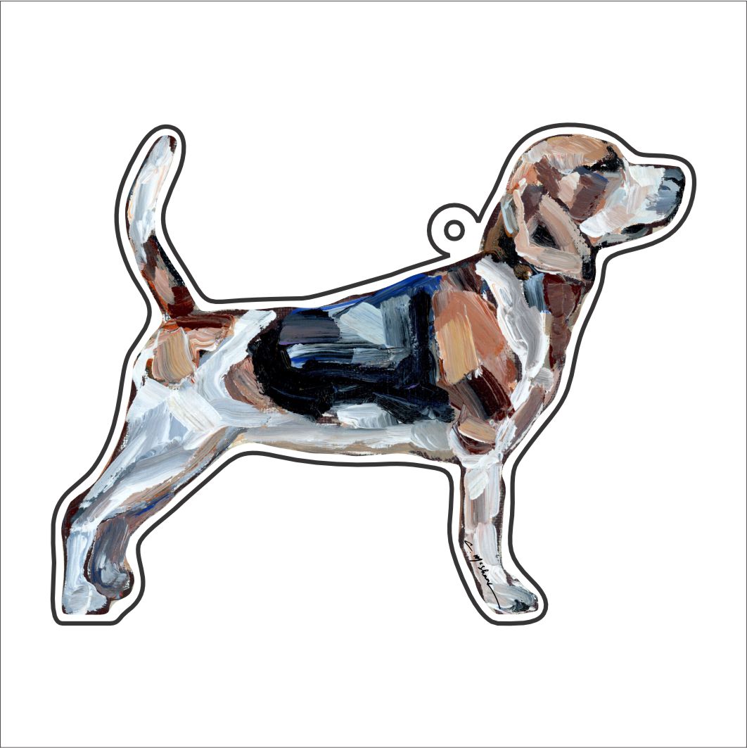 CMS-1085-C10 Beagle Bag Charm | 0.125Acrylic Bag Charm | Case of 10