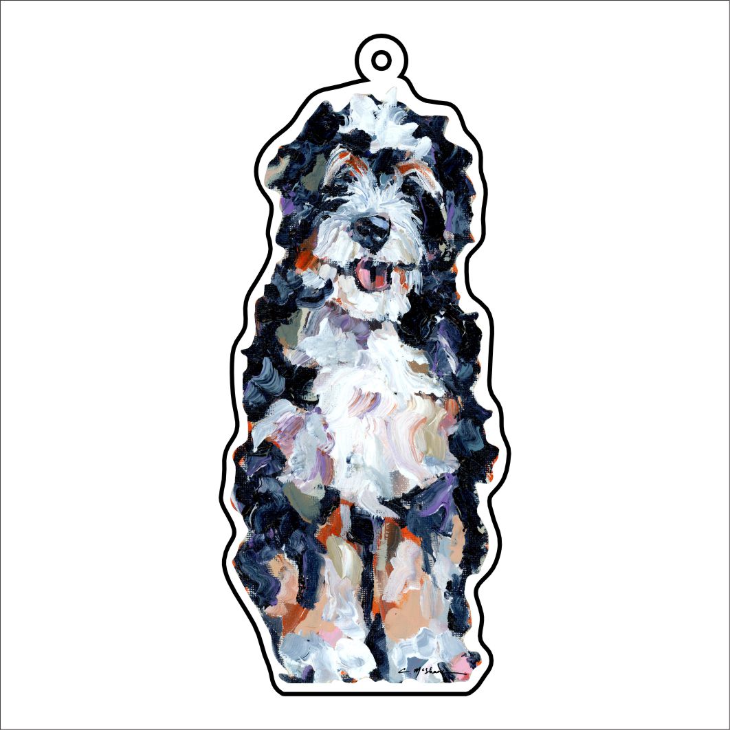 CMS-1087-C10 Bernedoodle Bag Charm | 0.125Acrylic Bag Charm | Case of 10