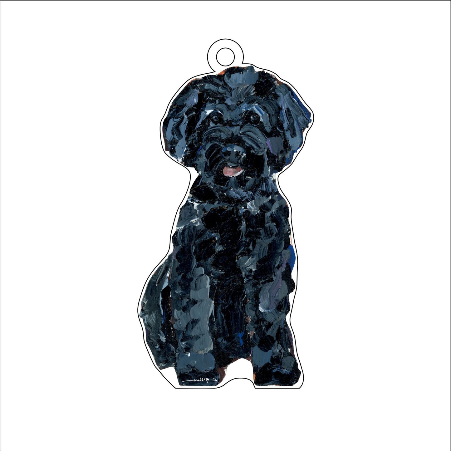 Maltipoo Black | 0.25in. Acrylic Ornament | Mix and Match (any 10+)