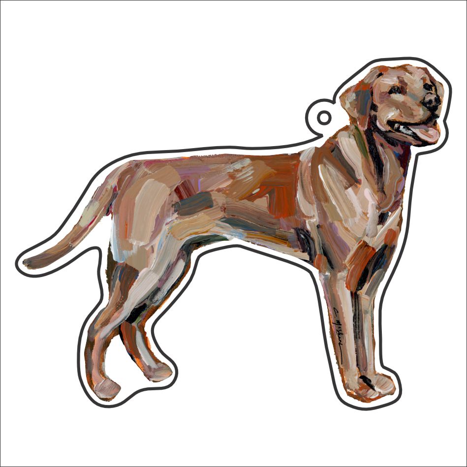 CMS-1164-C10 Lab Red Fox Bag Charm | 0.125Acrylic Bag Charm | Case of 10