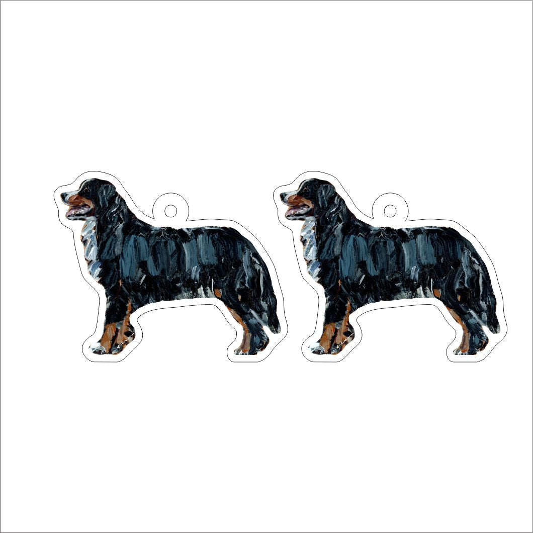 CMS-1212-C10 Bernese Mountain Dog Earring Pair | 0.125Acrylic Earring | Case of 10