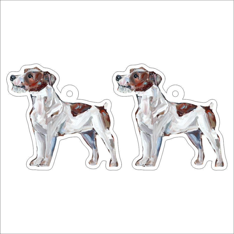 CMS-1281-C10 Jack Russell Wire-Haired Earring Pair | 0.125Acrylic Earring | Case of 10