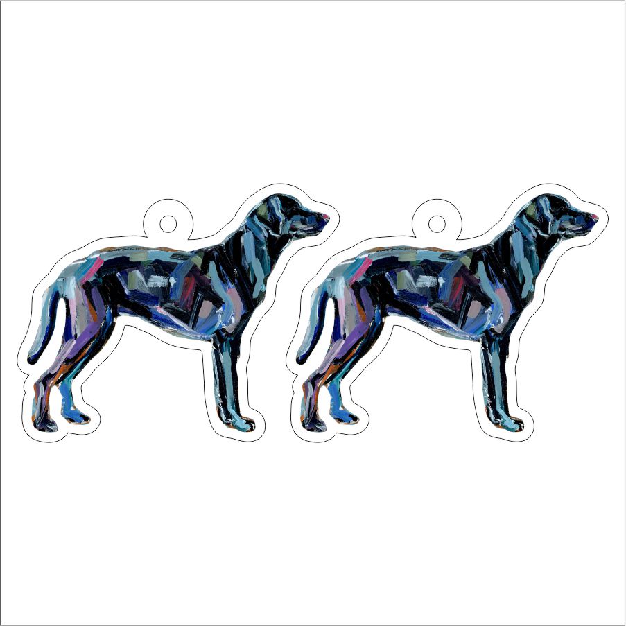 CMS-1282-C10 Lab Black Earring Pair | 0.125Acrylic Earring | Case of 10