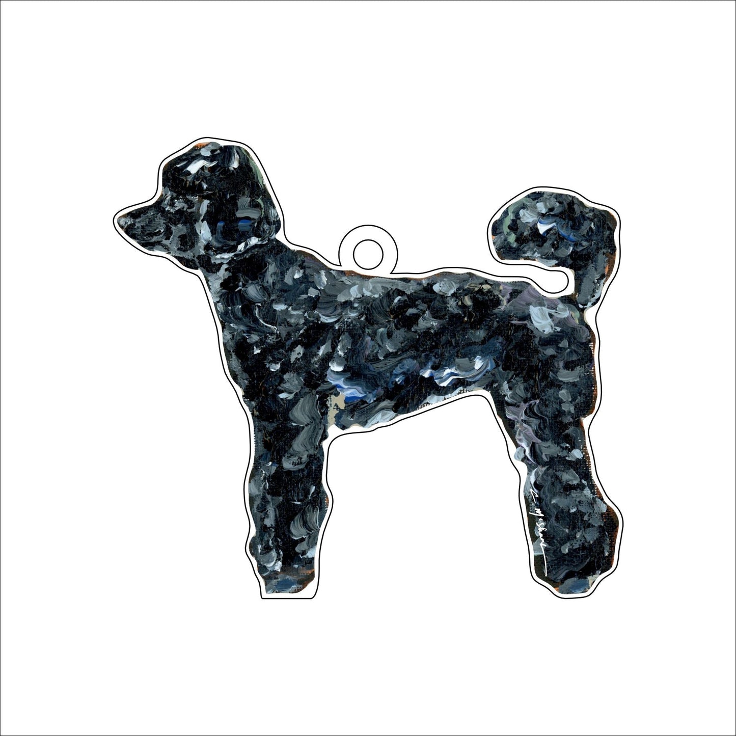 Black Poodle | 0.25in. Acrylic Ornament | Case of 25