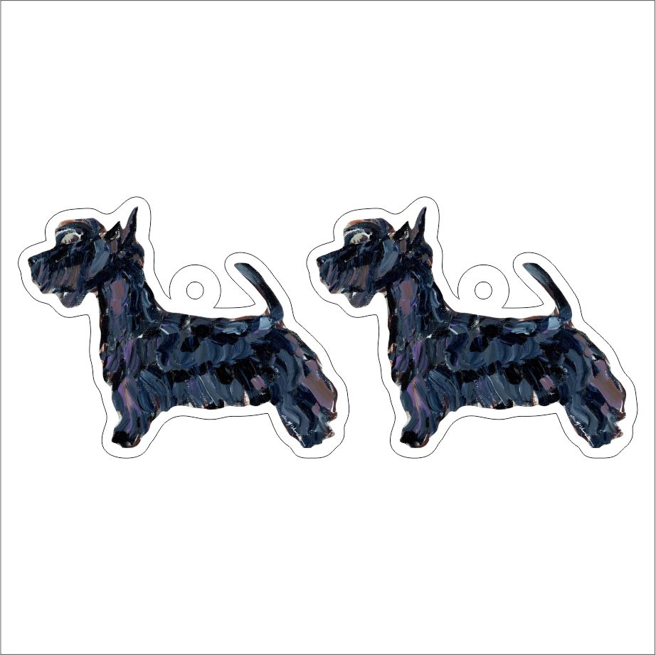 CMS-1308-C10 Scottie Earring Pair | 0.125Acrylic Earring | Case of 10
