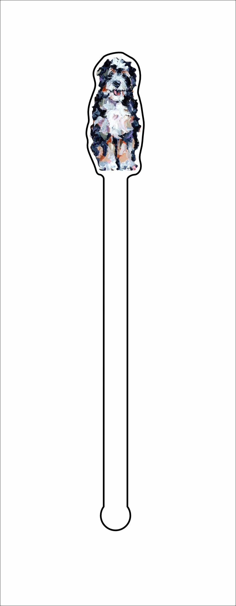 CMS-1331-C4 Bernedoodle Stirrer | 0.125Acrylic Stirrer | Case of 4