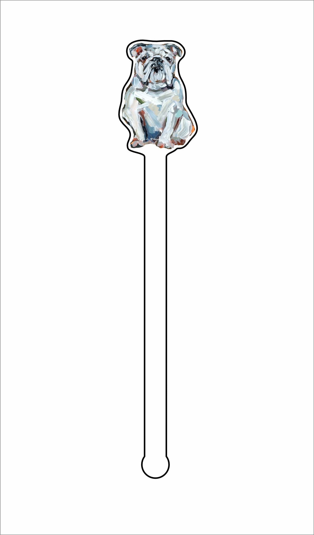 CMS-1345-C4 Bulldog White Stirrer | 0.125Acrylic Stirrer | Case of 4
