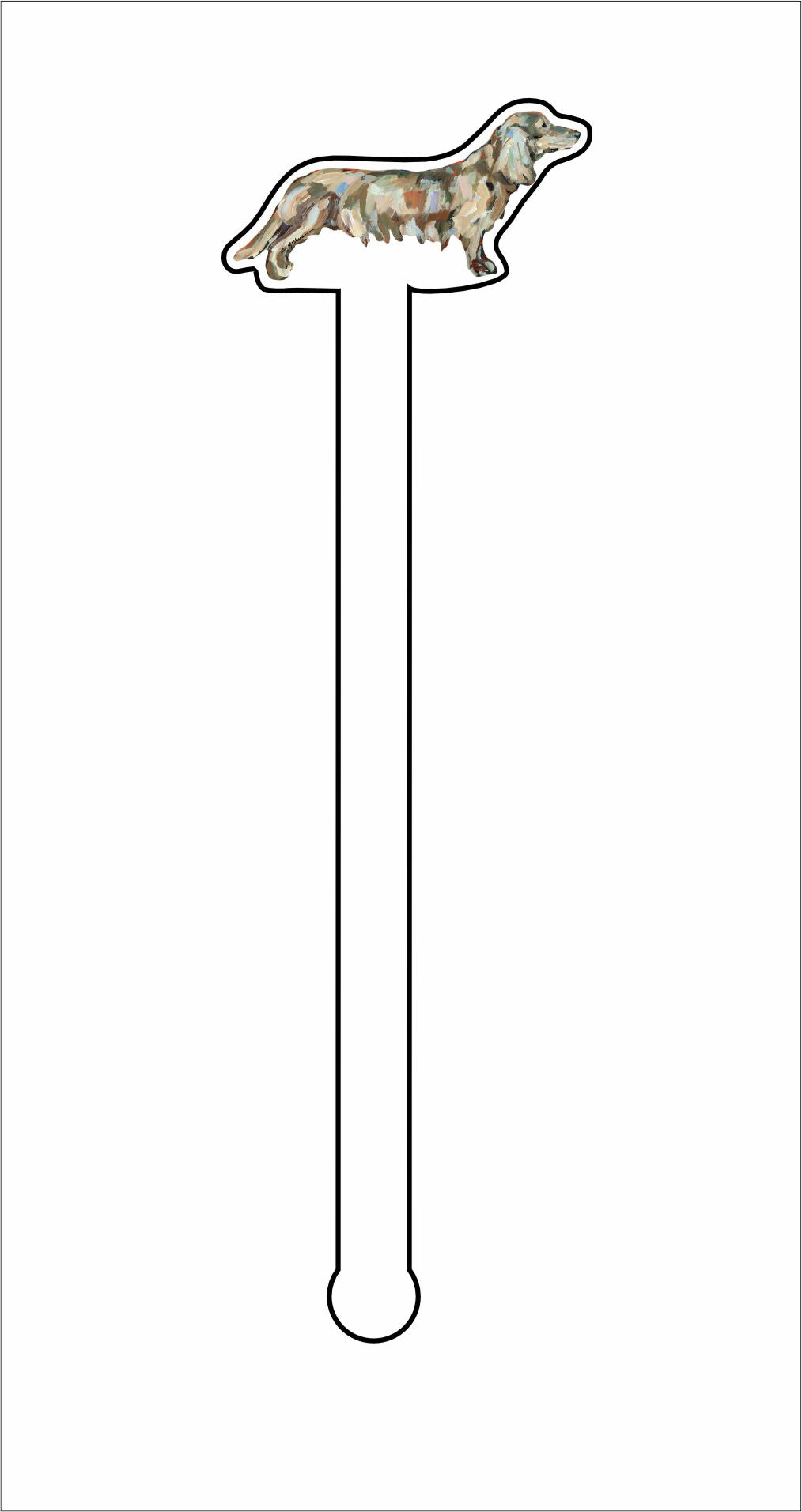 CMS-1363-C4 Dachshund Blonde Long-Haired Stirrer | 0.125Acrylic Stirrer | Case of 4