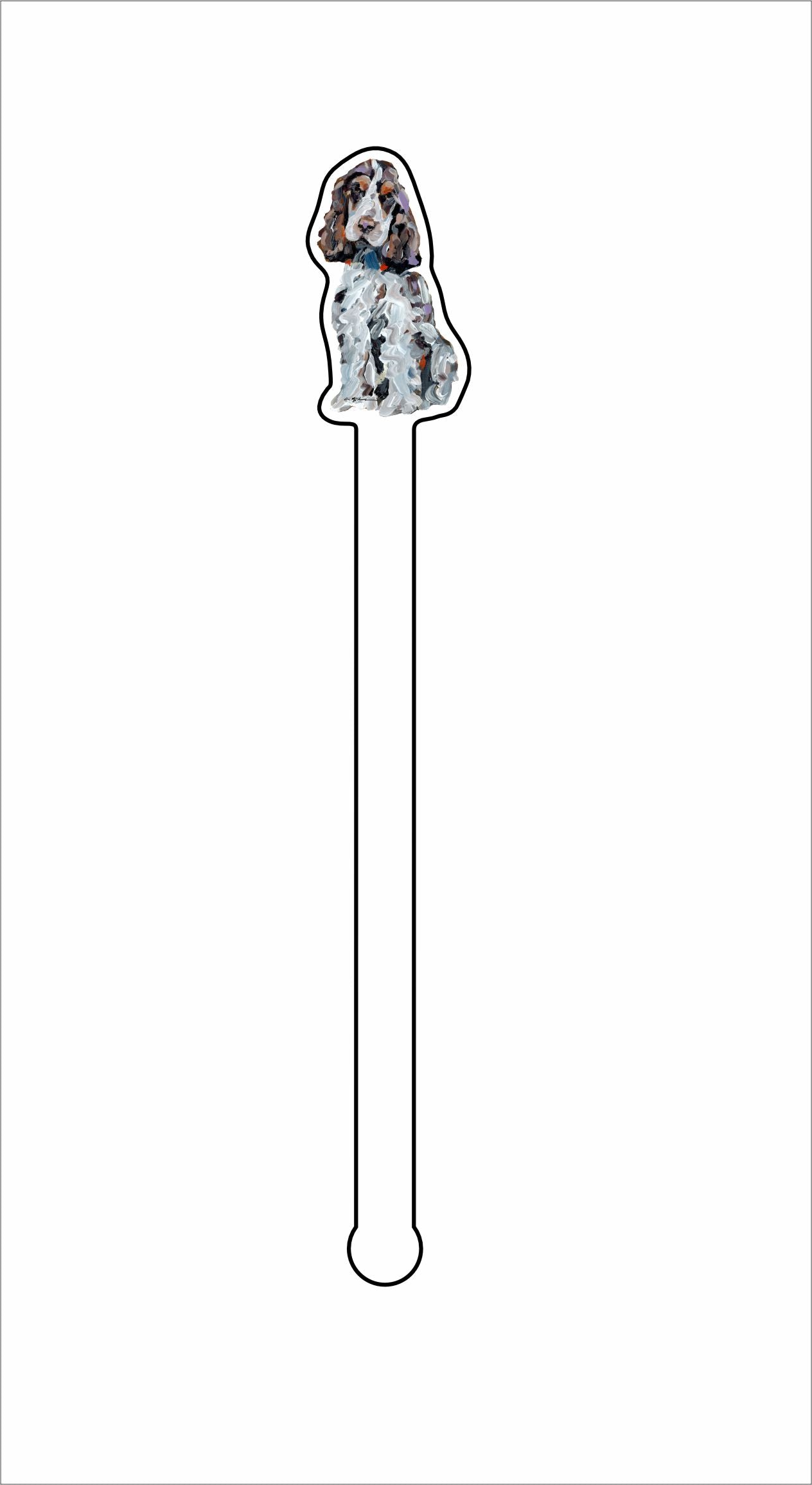 CMS-1373-C4 English Cocker Spaniel Tri Stirrer | 0.125Acrylic Stirrer | Case of 4