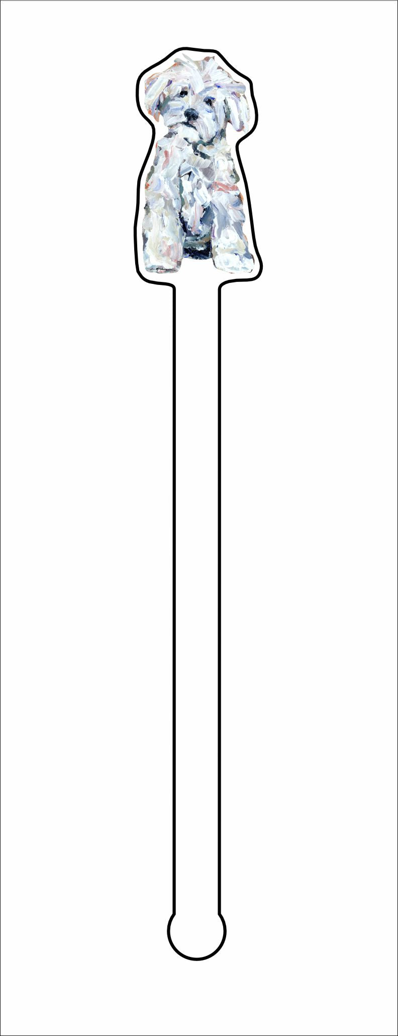 CMS-1410-C4 Maltipoo White Stirrer | 0.125Acrylic Stirrer | Case of 4