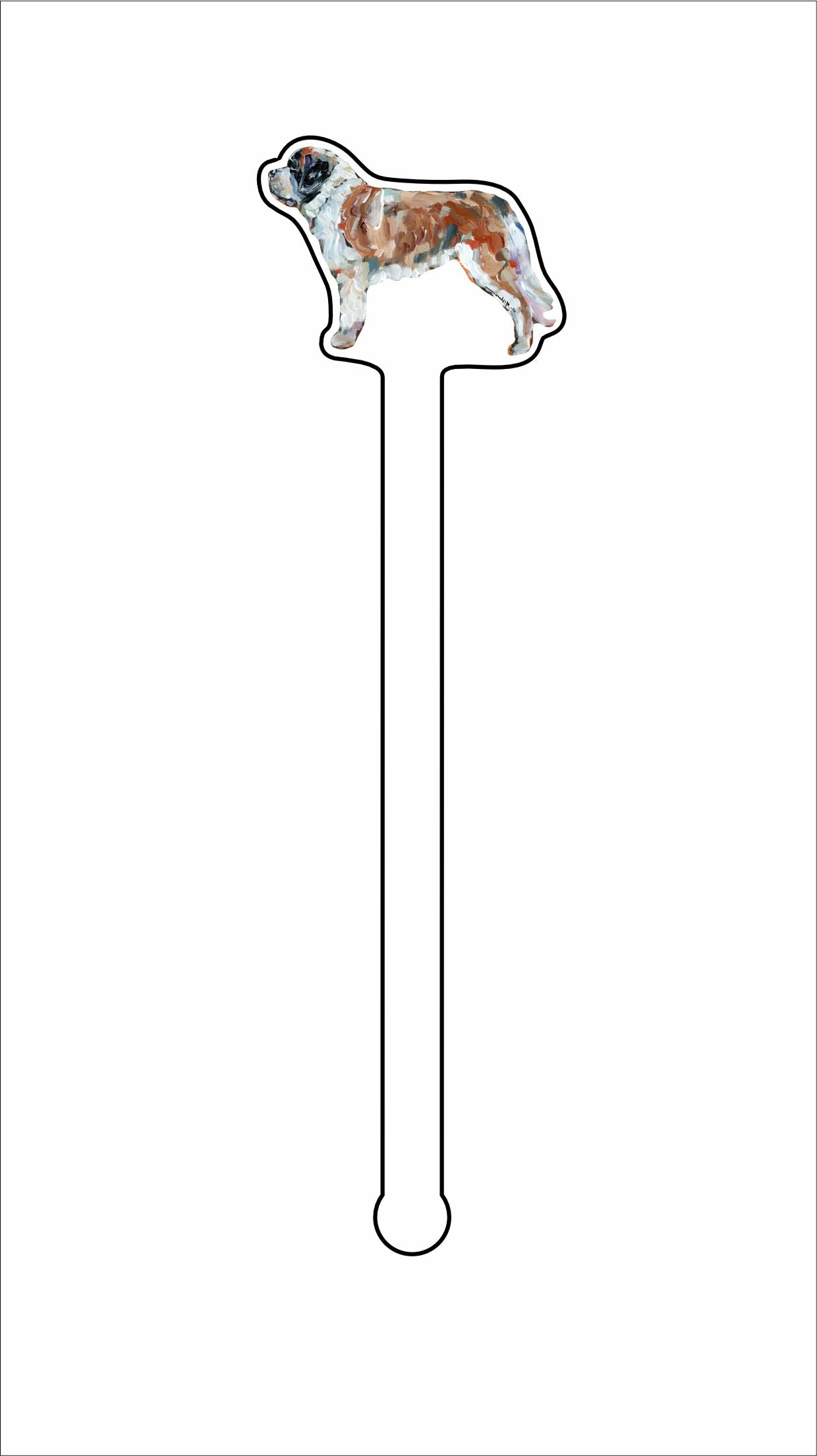 CMS-1425-C4 Saint Bernard Stirrer | 0.125Acrylic Stirrer | Case of 4