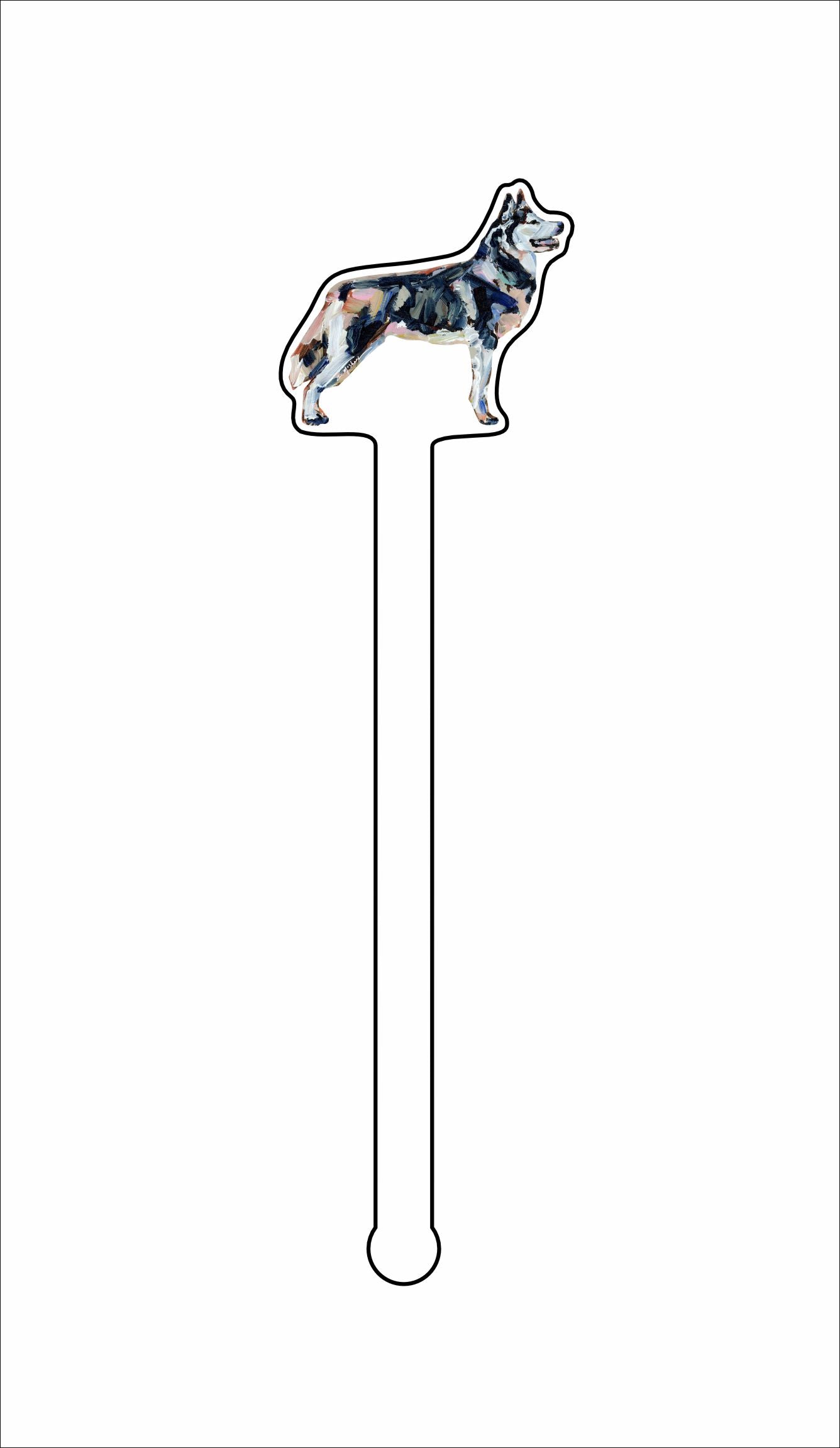 CMS-1435-C4 Siberian Husky Stirrer | 0.125Acrylic Stirrer | Case of 4