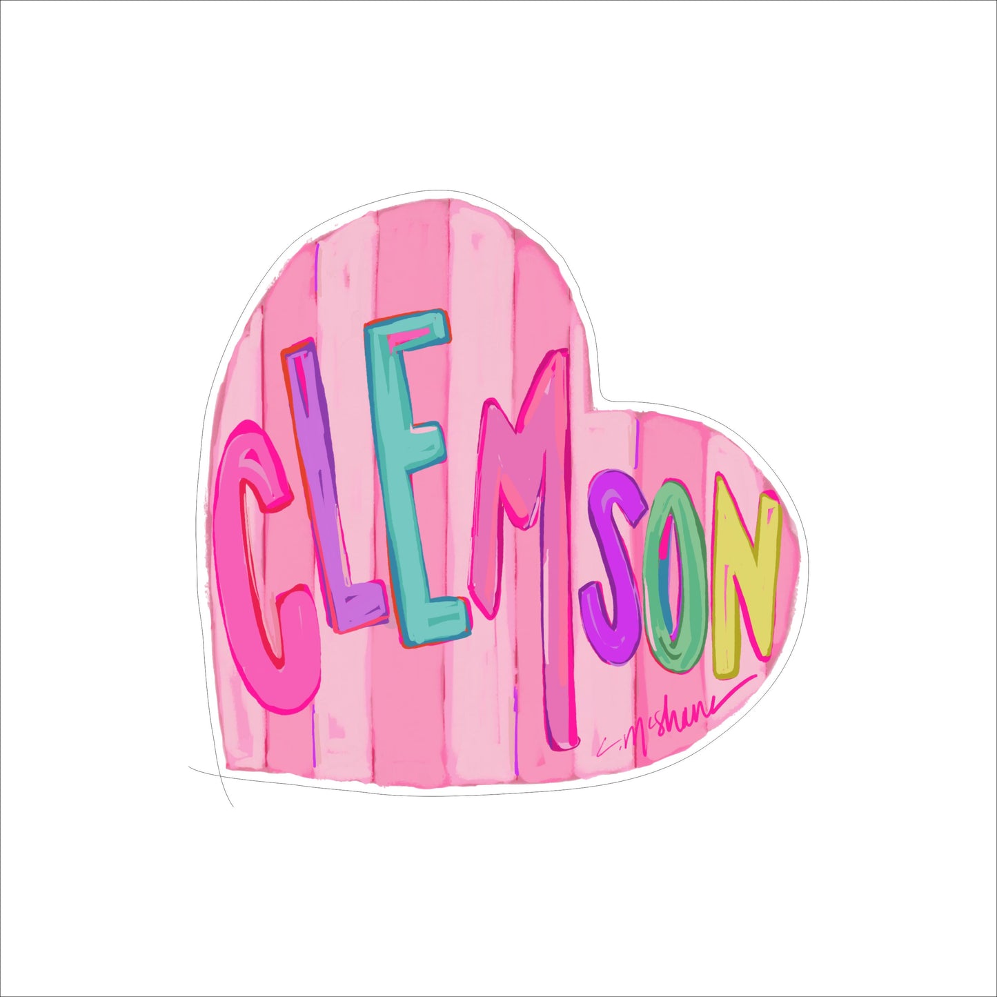 CMS-1530 Clemson LOVE | 0.75Acrylic Contour |