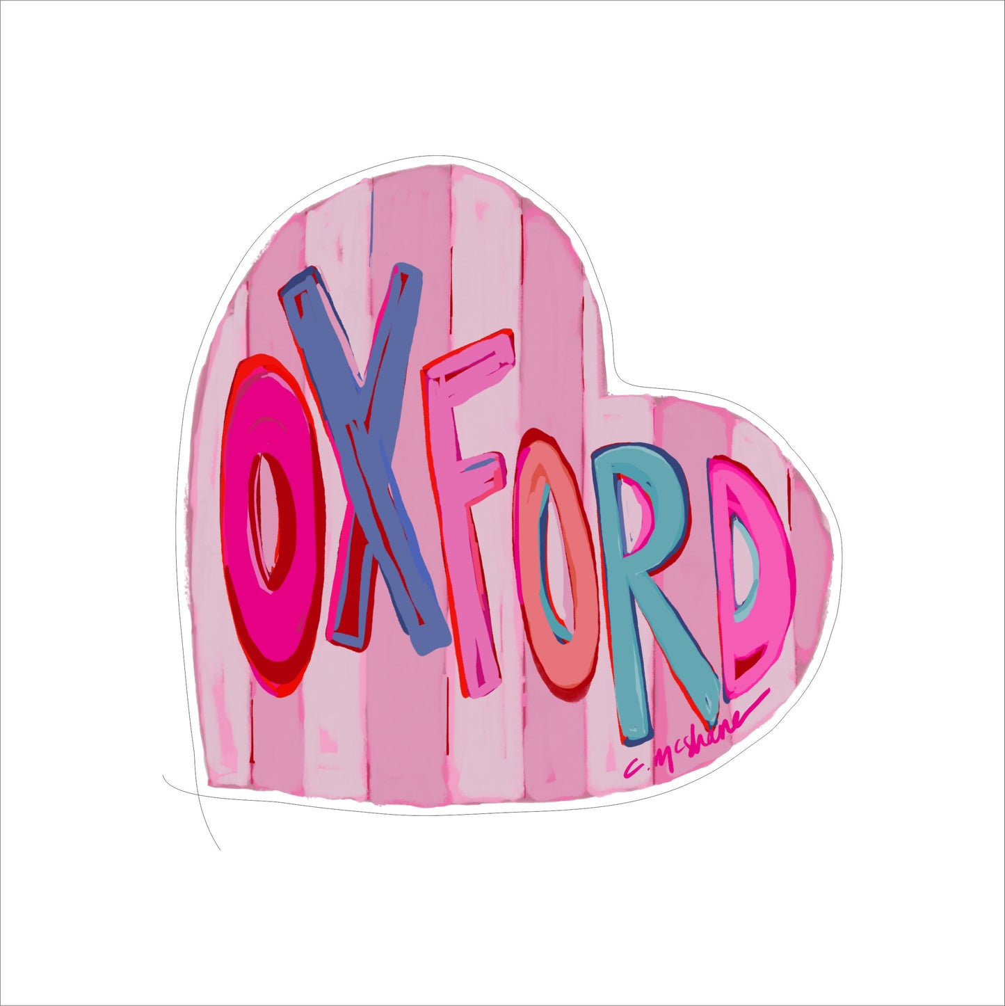 CMS-1535 Oxford LOVE | 0.75Acrylic Contour |