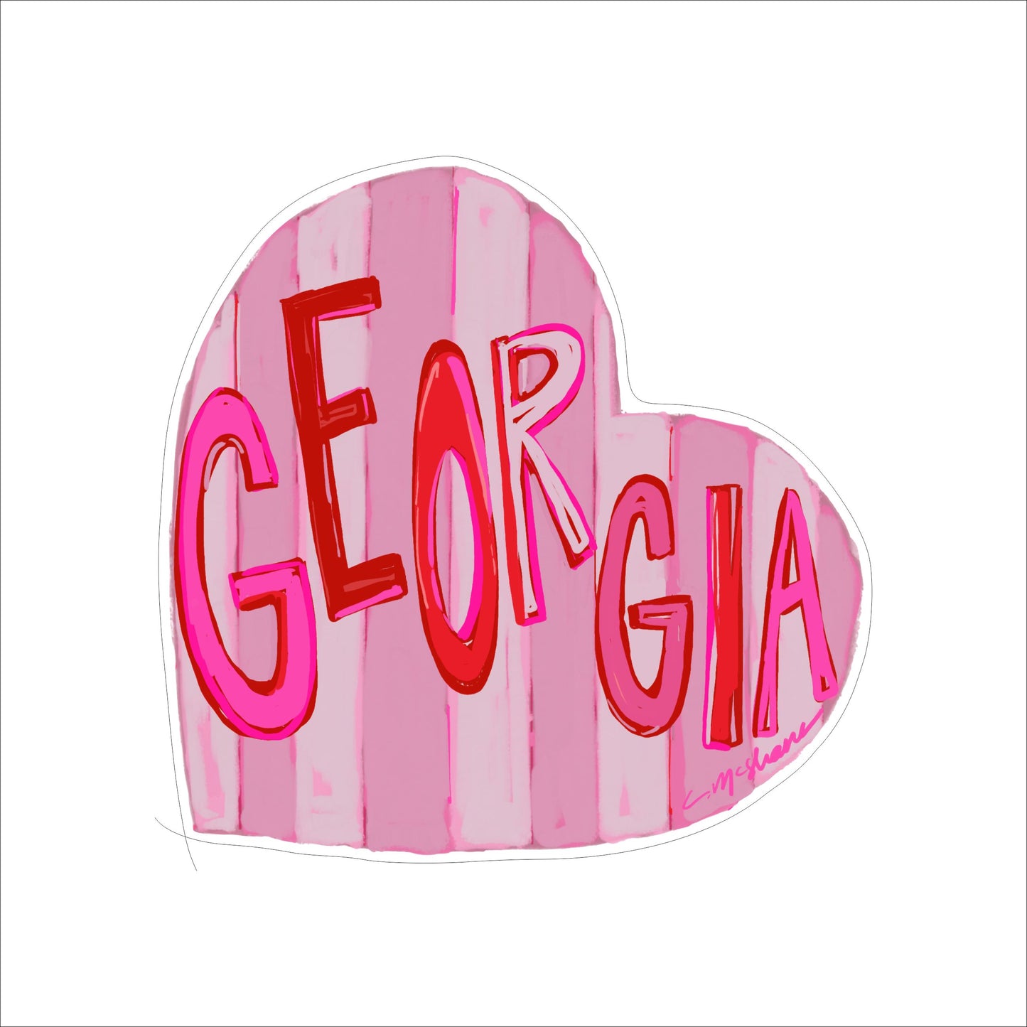 CMS-1555 Georgia LOVE | 0.75Acrylic Contour |