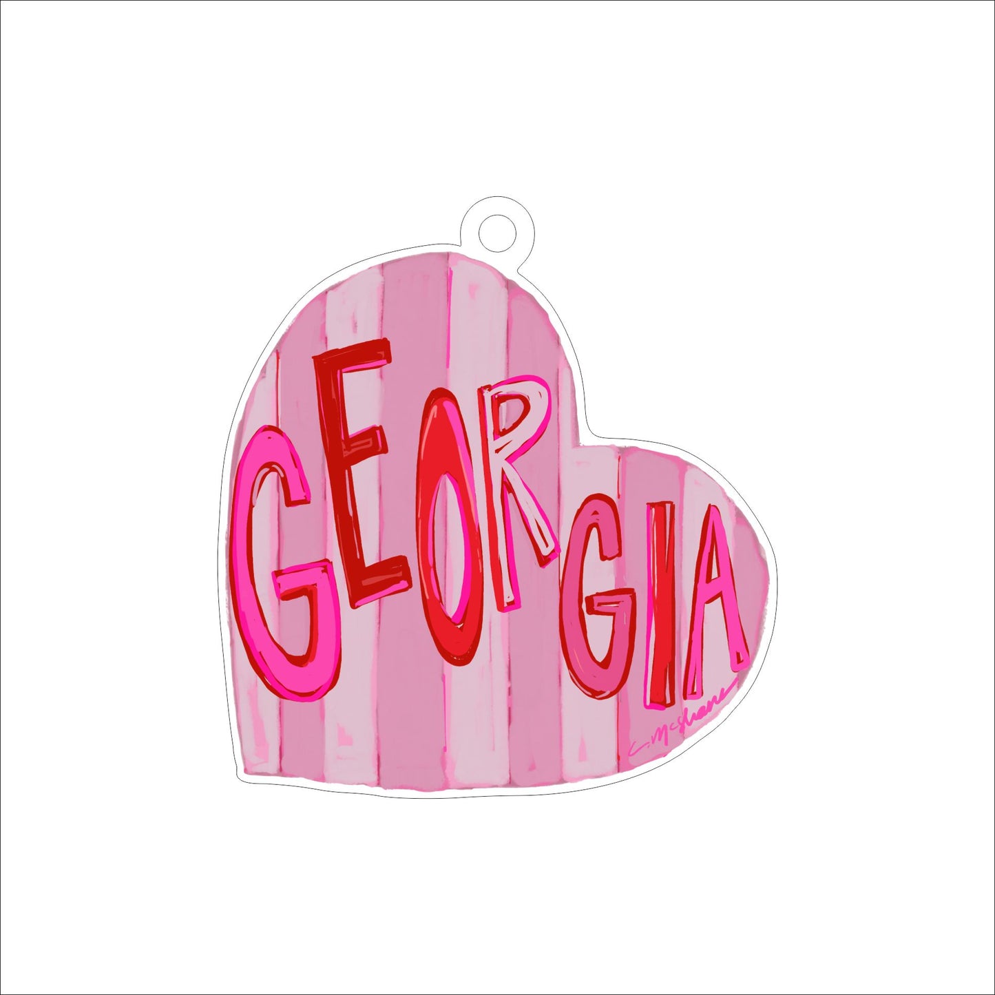 CMS-1557 Georgia LOVE Ornament | 0.25Acrylic Ornament | Case of 25