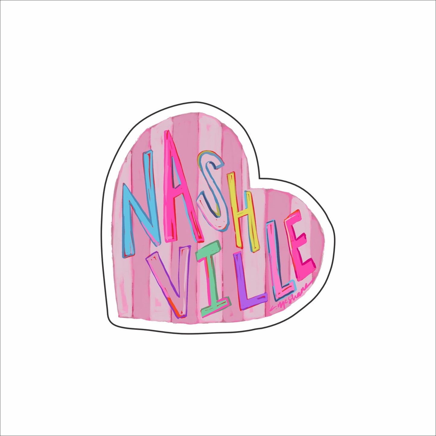 CMS-1564 Nashville LOVE Sticker | Set of 10