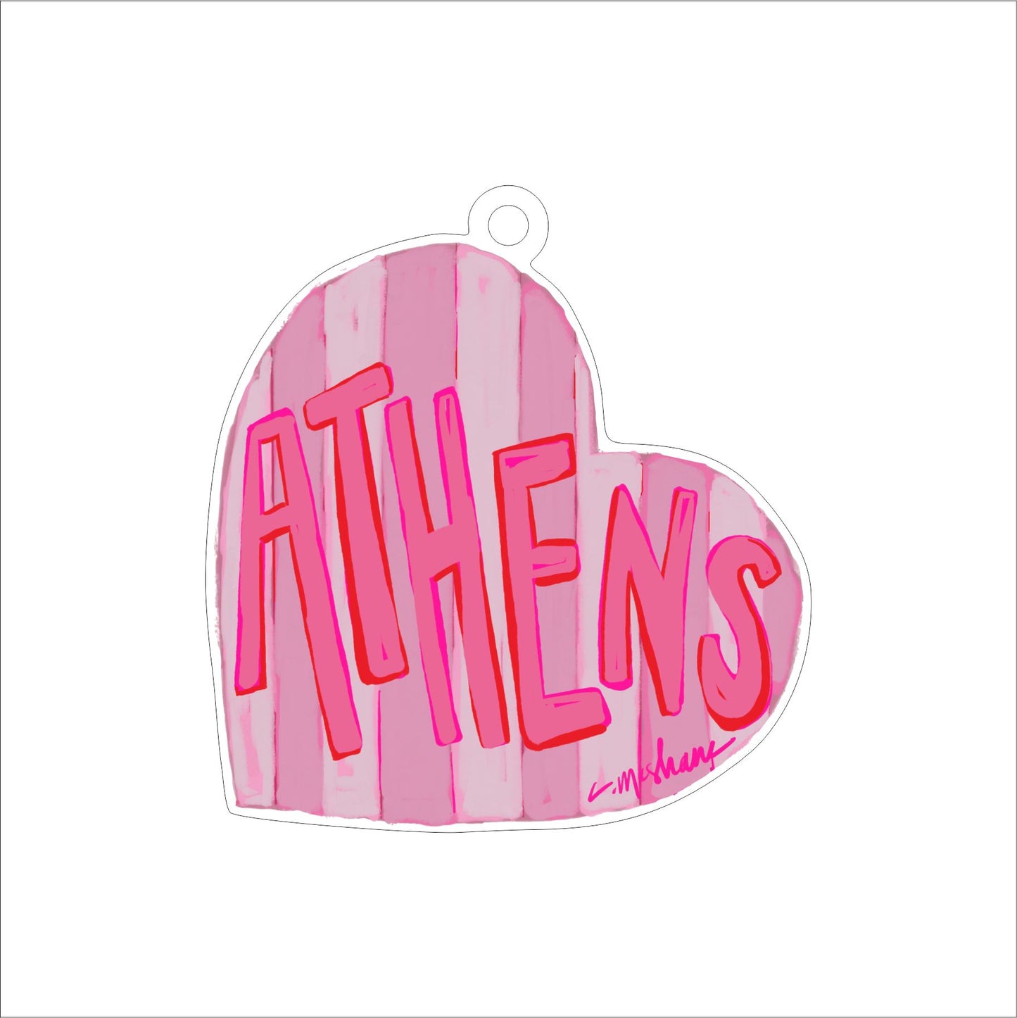 CMS-1567 Athens LOVE Ornament | 0.25Acrylic Ornament