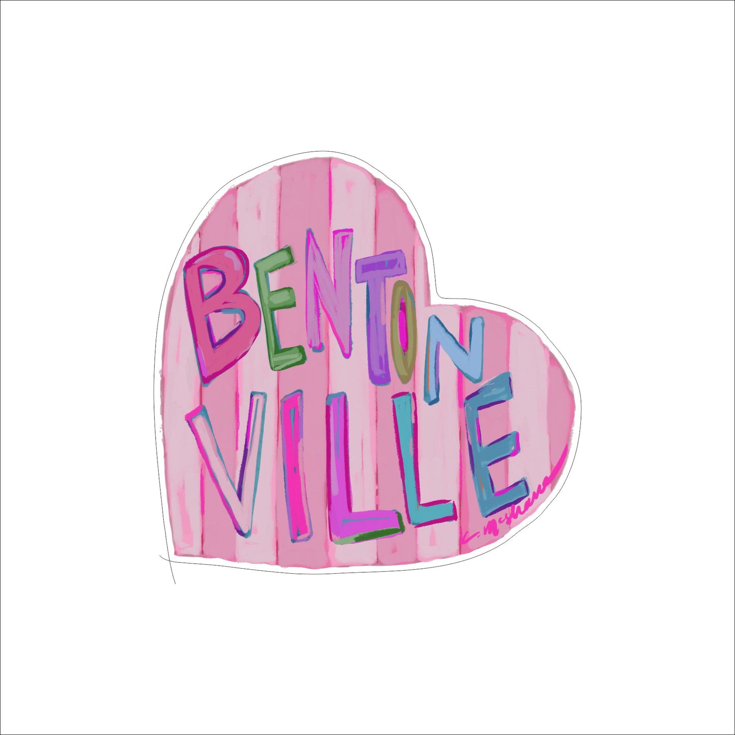 CMS-1586 Bentonville LOVE Mini | 0.50Acrylic Mini | Case of 25