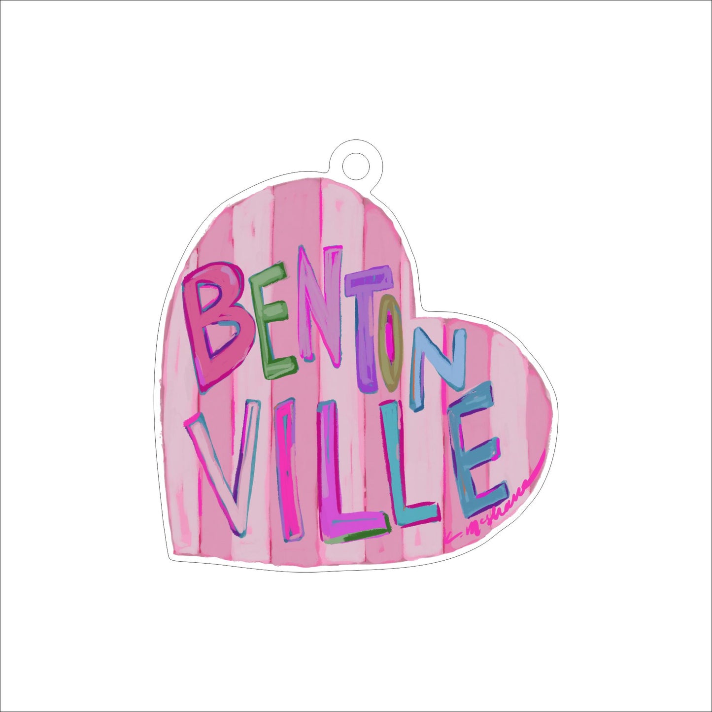 CMS-1587 Bentonville LOVE Ornament | 0.25Acrylic Ornament