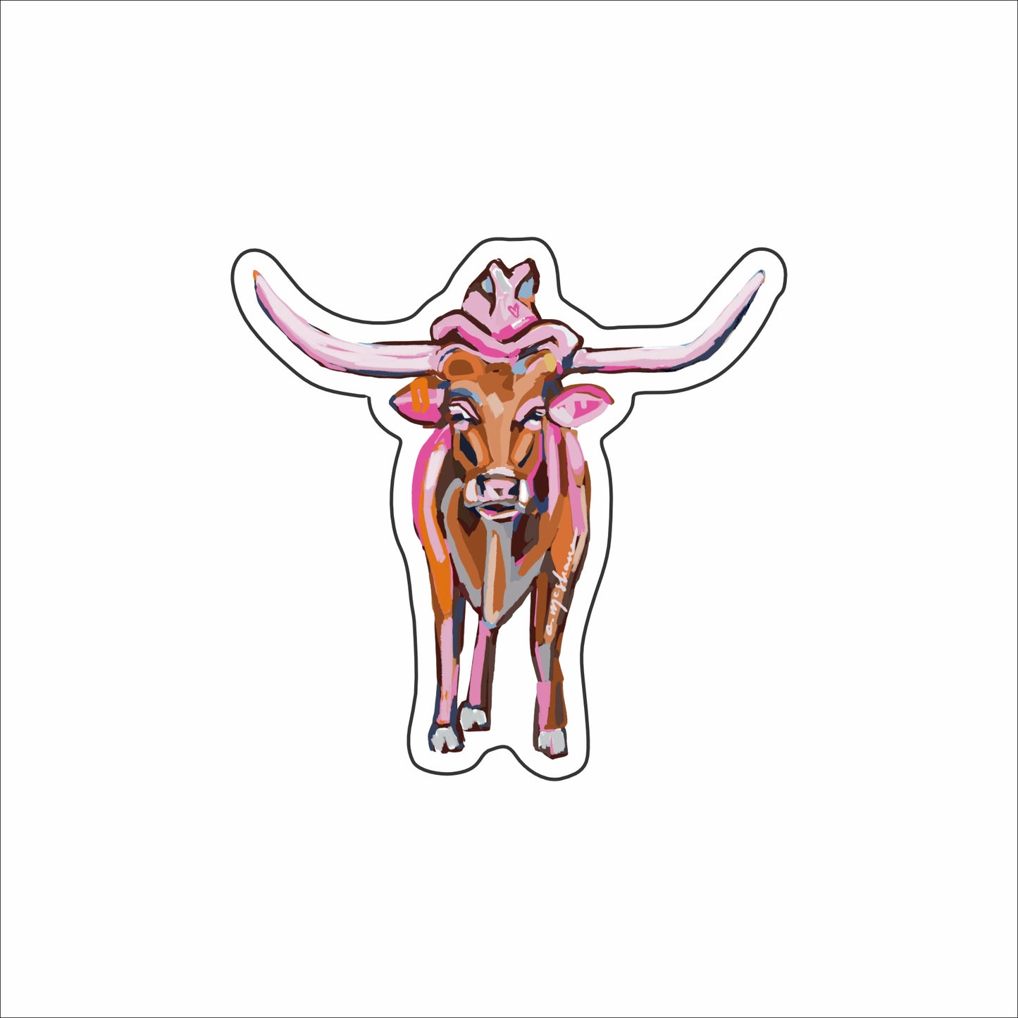 CMS-1609 Longhorn LOVE Sticker | Set of 10