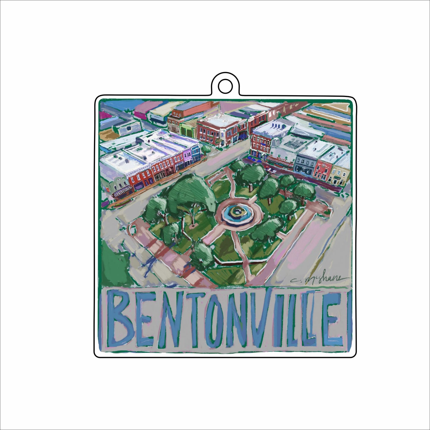 CMS-1622 Bentonville Ornament | 0.25Acrylic Ornament |