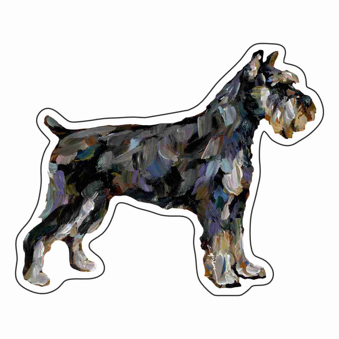 CMS-1638-C10 Schnauzer Abstract Magnet | 0.125Acrylic Magnet | Set of 10