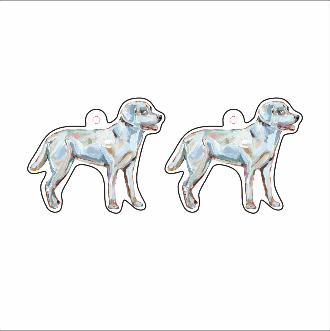 CMS-1666-C10 White Lab Earring Pair | 0.125Acrylic Earrings | Set of 10