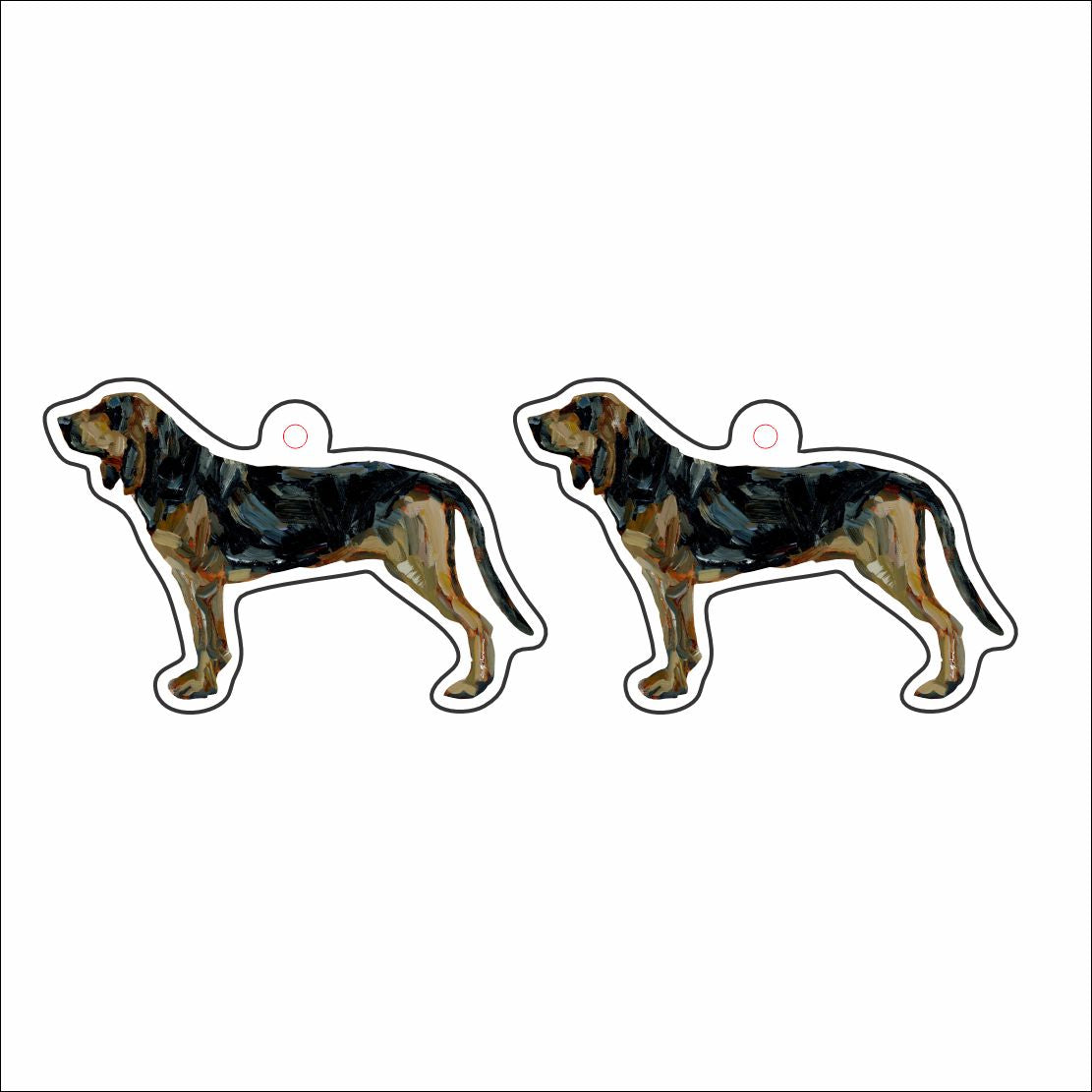 CMS-1674-C10 Bloodhound Earring Pair | 0.125Acrylic Earrings | Set of 10