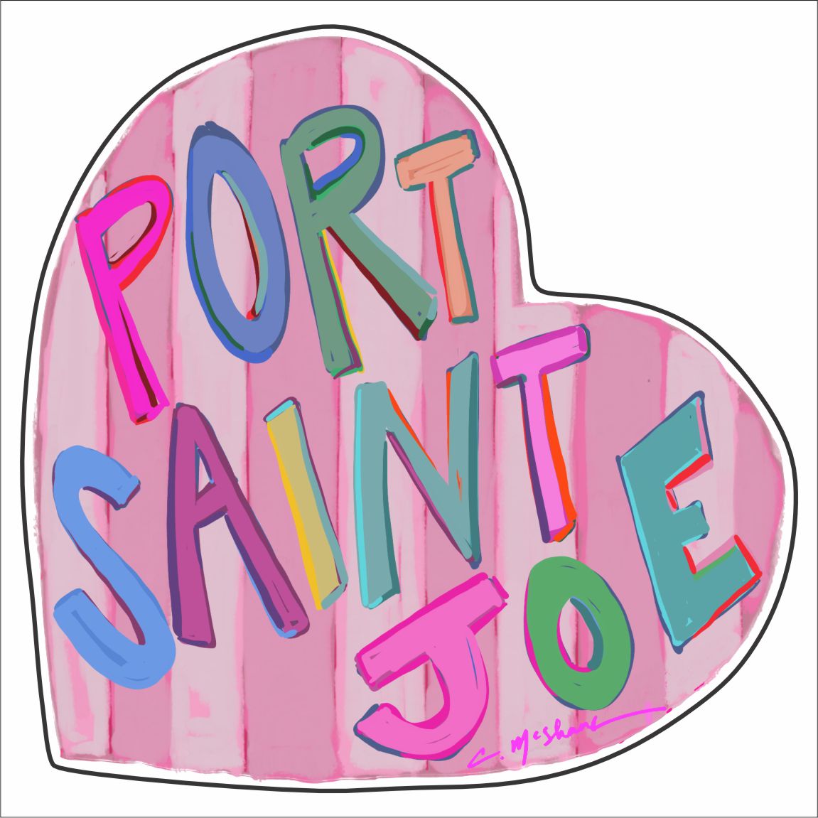 CMS-1735 Port Saint Joe Love Mini | 0.50Acrylic Mini Contour
