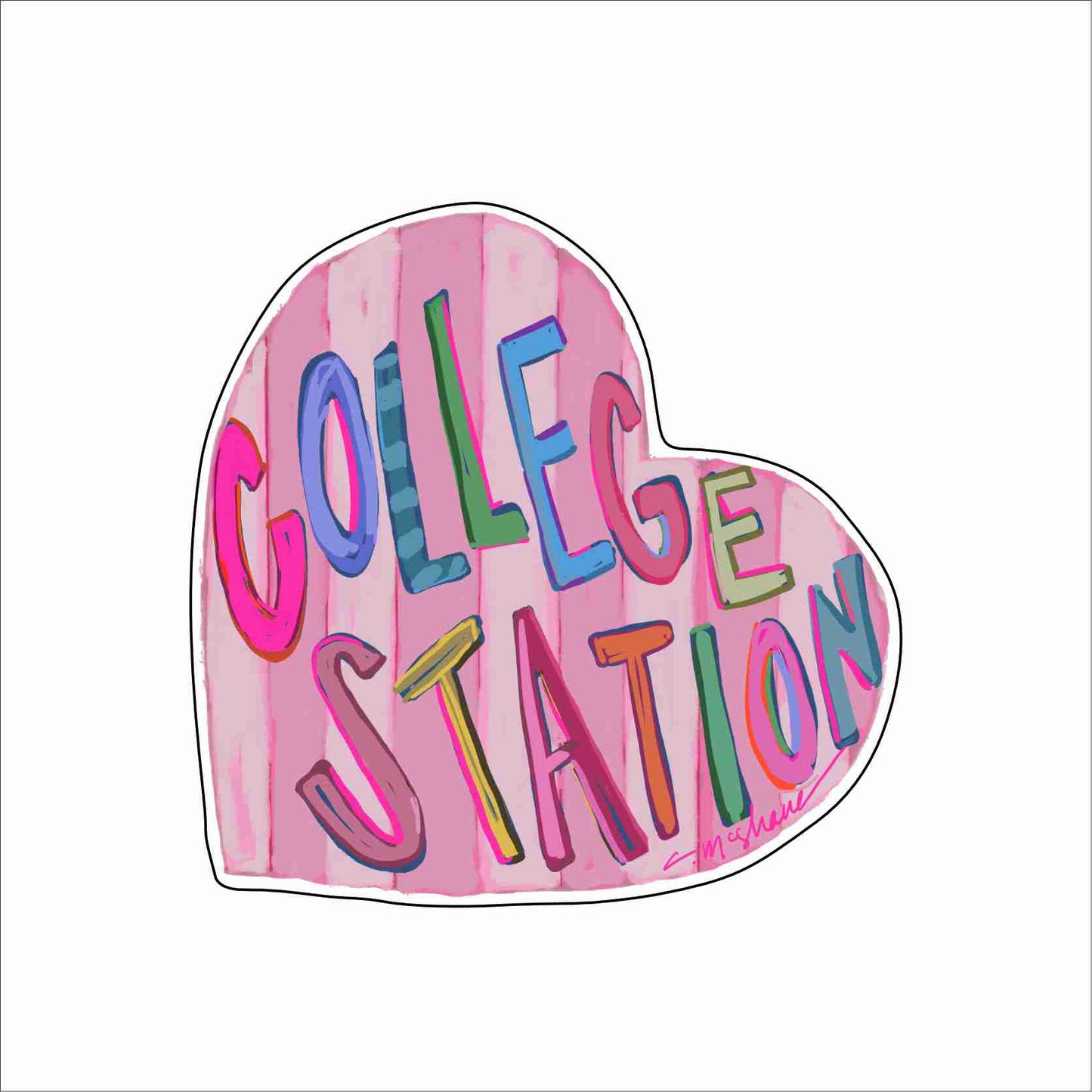 CMS-1754 College Station Love Mini | 0.50Acrylic Mini Contour