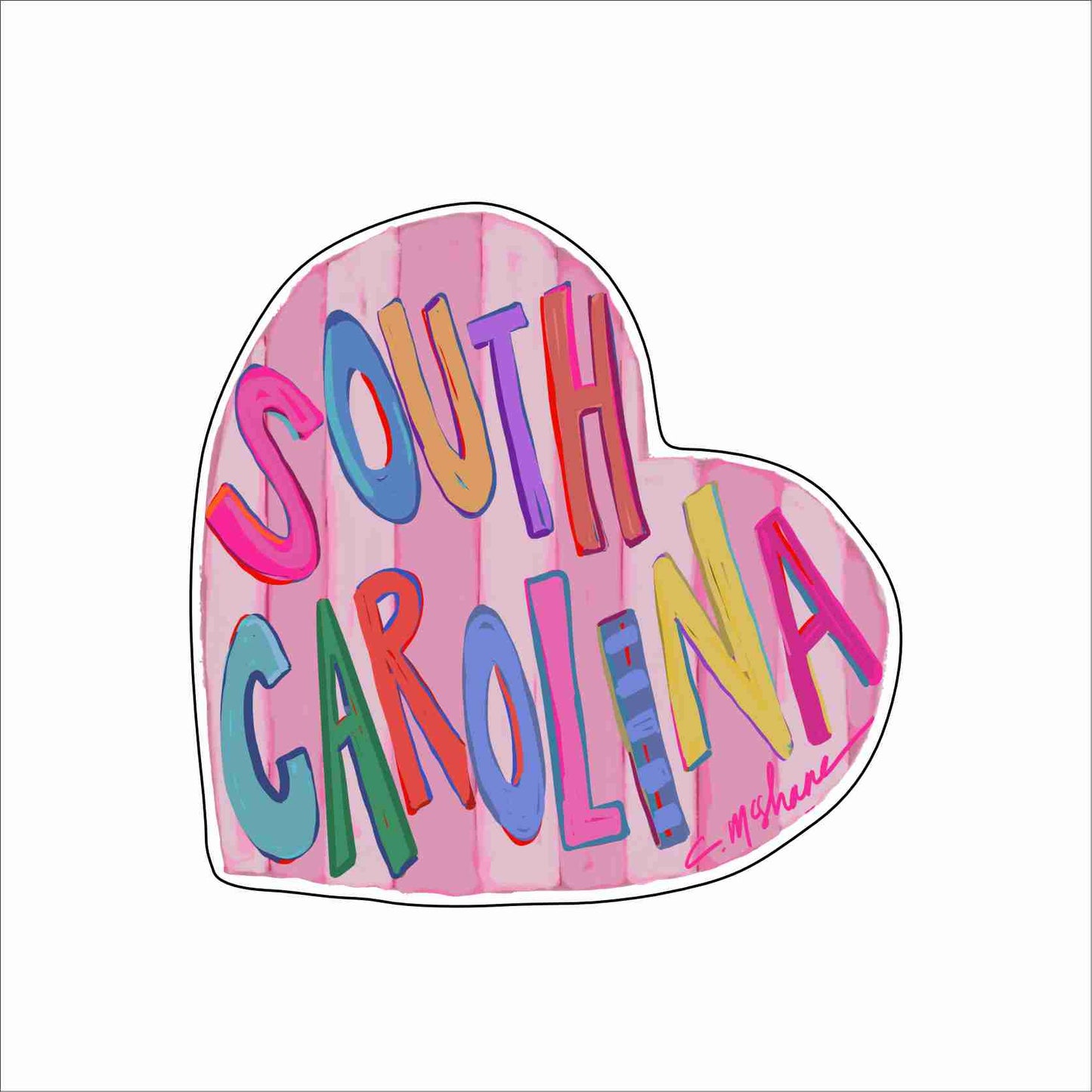 CMS-1764 South Carolina Love Mini | 0.50Acrylic Mini Contour