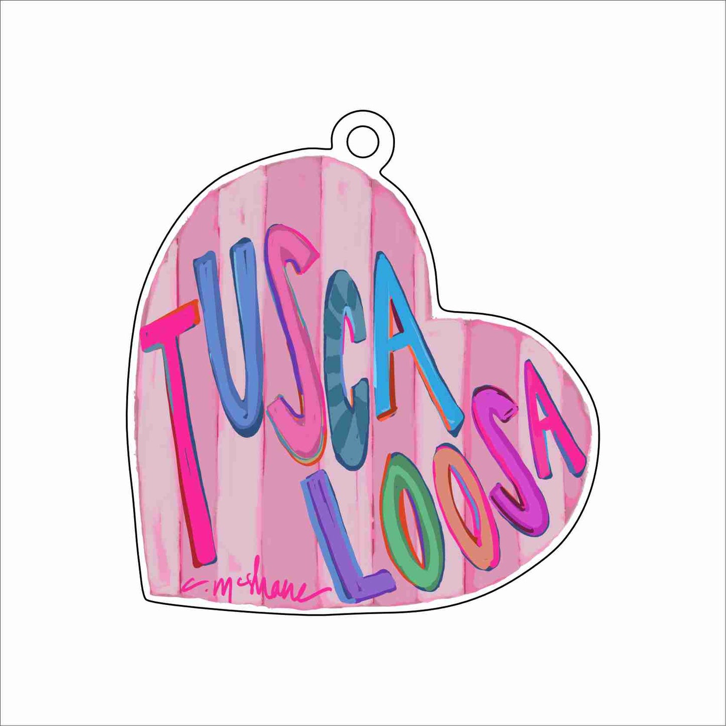 CMS-1775 Tuscaloosa Love Ornament | 0.25Acrylic Ornament & Ribbon