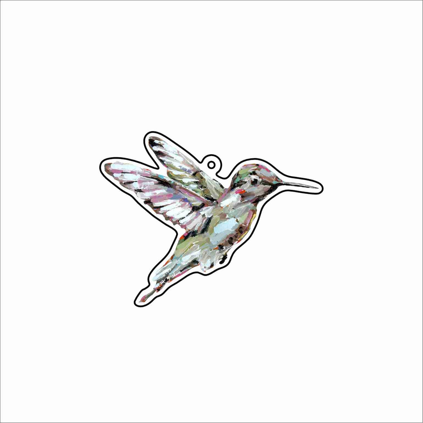 CMS-1797 Hummingbird Bag Charm | 0.125Acrylic Bag Charm | Set of 10
