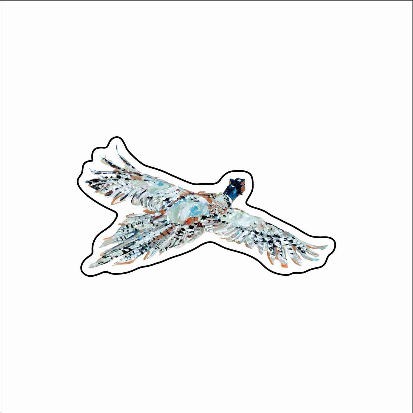 CMS-1812 Pheasant Button | 0.125Acrylic Button | Set of 10