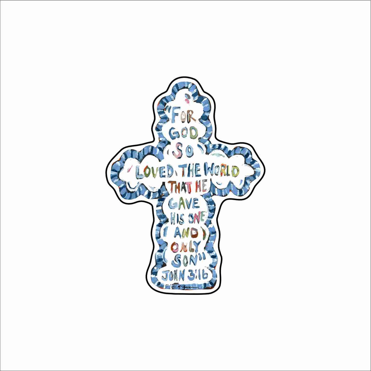 CMS-1815 He Saved Cross Button | 0.125Acrylic Button | Set of 10