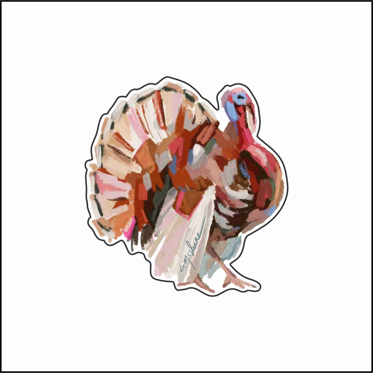 CMS-1884 Turkey Magnet | 0.125Acrylic Magnet | Set of 10