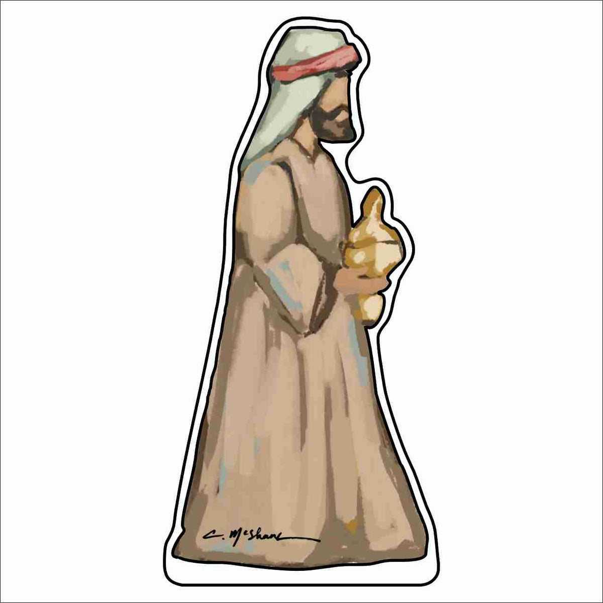 CMS-1898 Tan Wise Men Nativity Mini | 0.50Acrylic Mini Contour