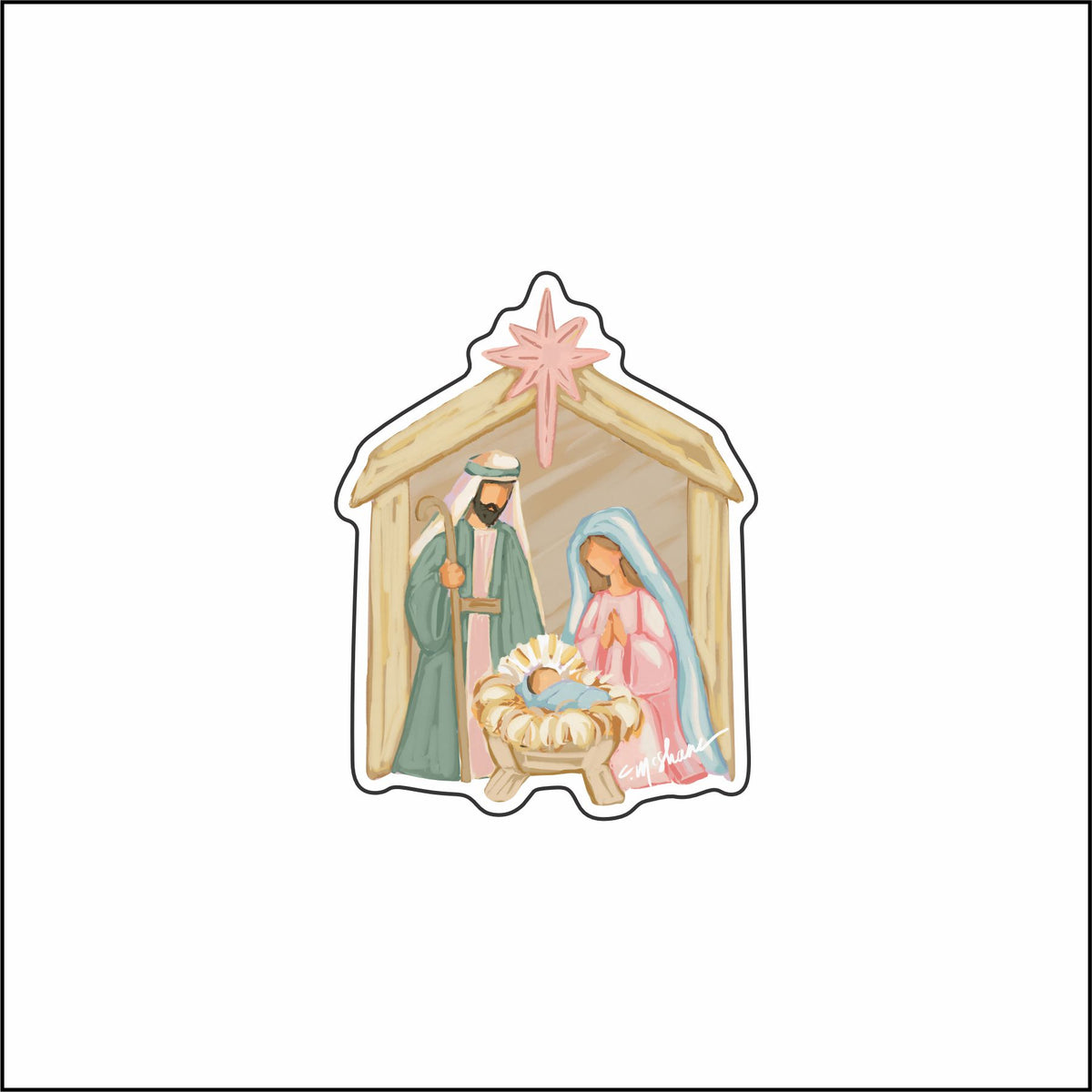 CMS-1905 Nativity 2026 Magnet | 0.125Acrylic Magnet | Set of 10