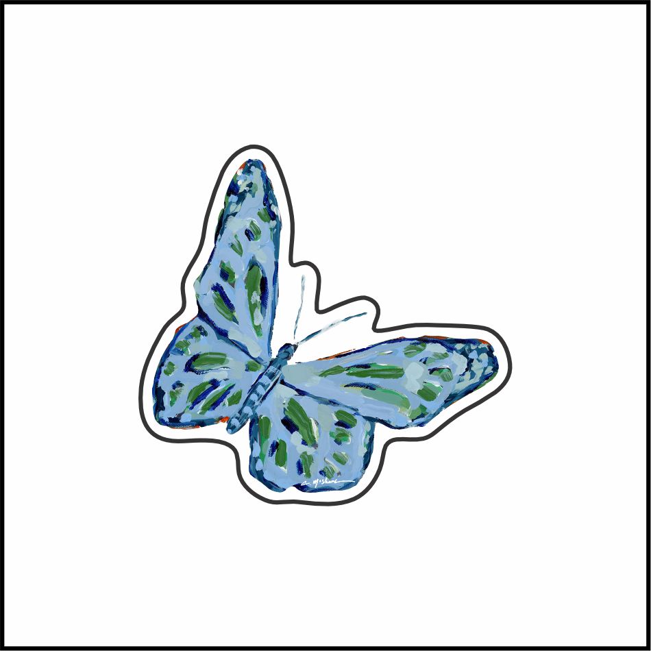 CMS-1919 Butterfly Dark Blue Neelde Minder | 0.125Acrylic Needle Minder | Set of 10