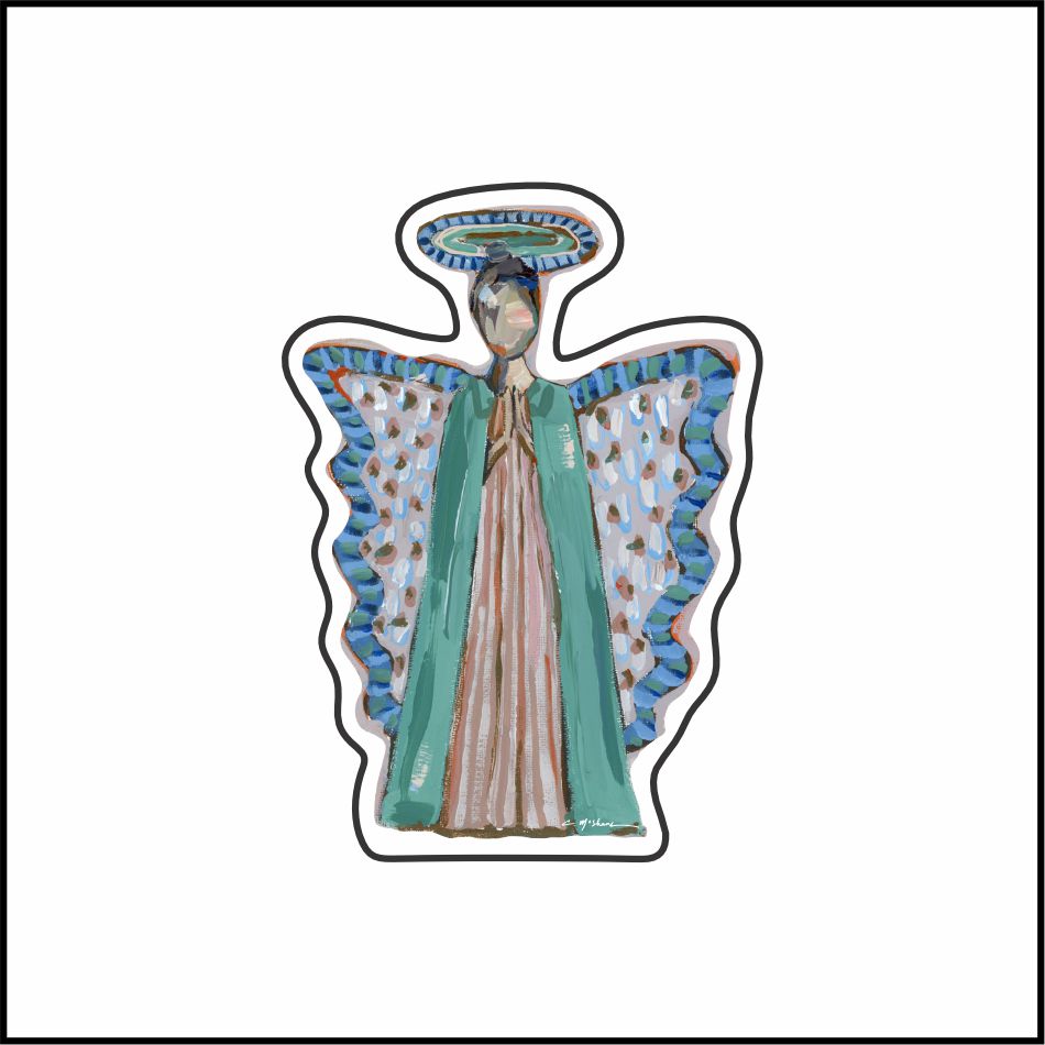 CMS-1921 Angel I Brunette Needle Minder | 0.125Acrylic Needle Minder | Set of 10