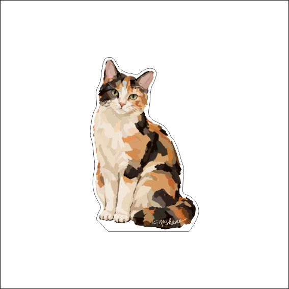 CMS-1950 Calico Cat | Acrylic Contour