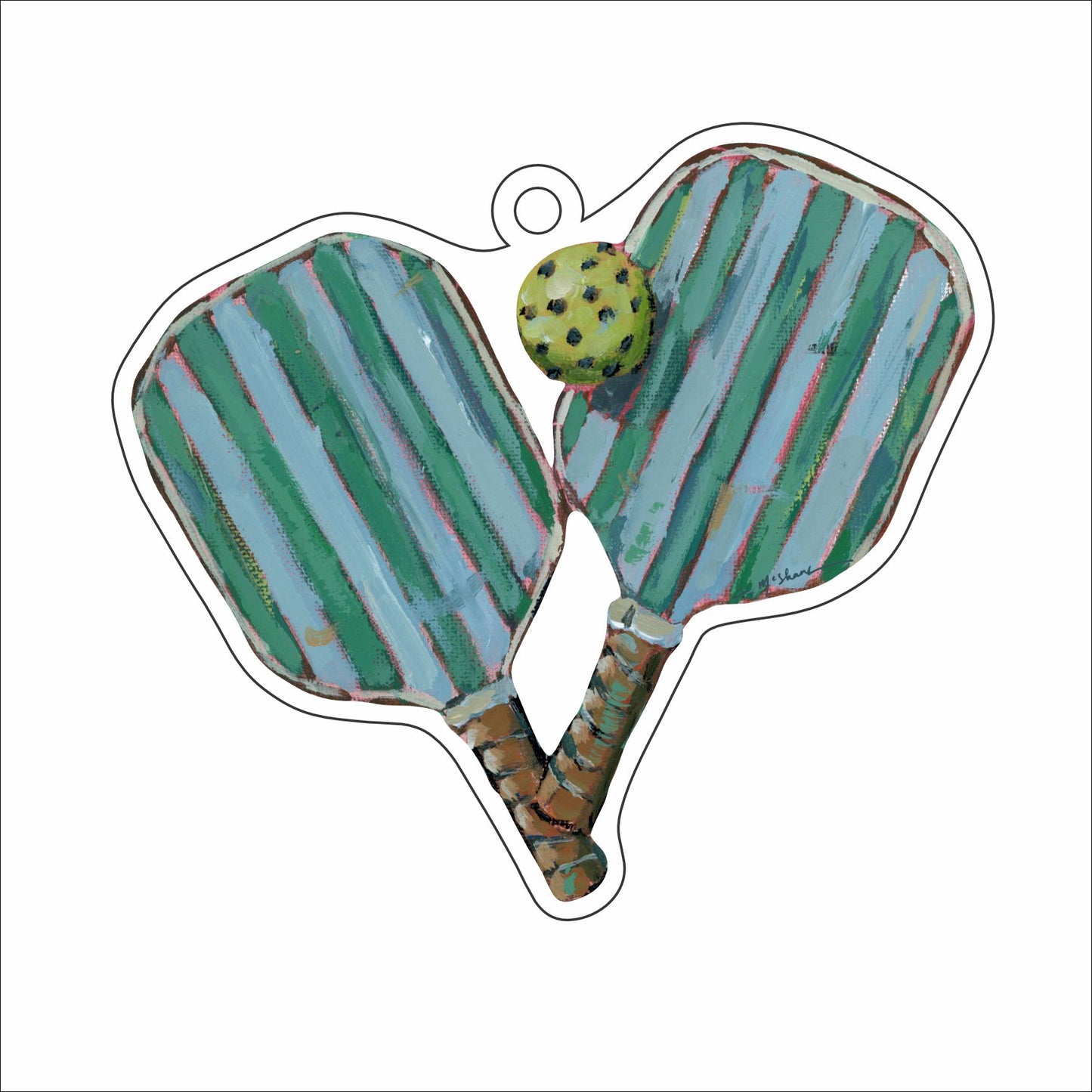 Pickleball | 0.25in. Acrylic Ornament | Mix and Match (any 10+)
