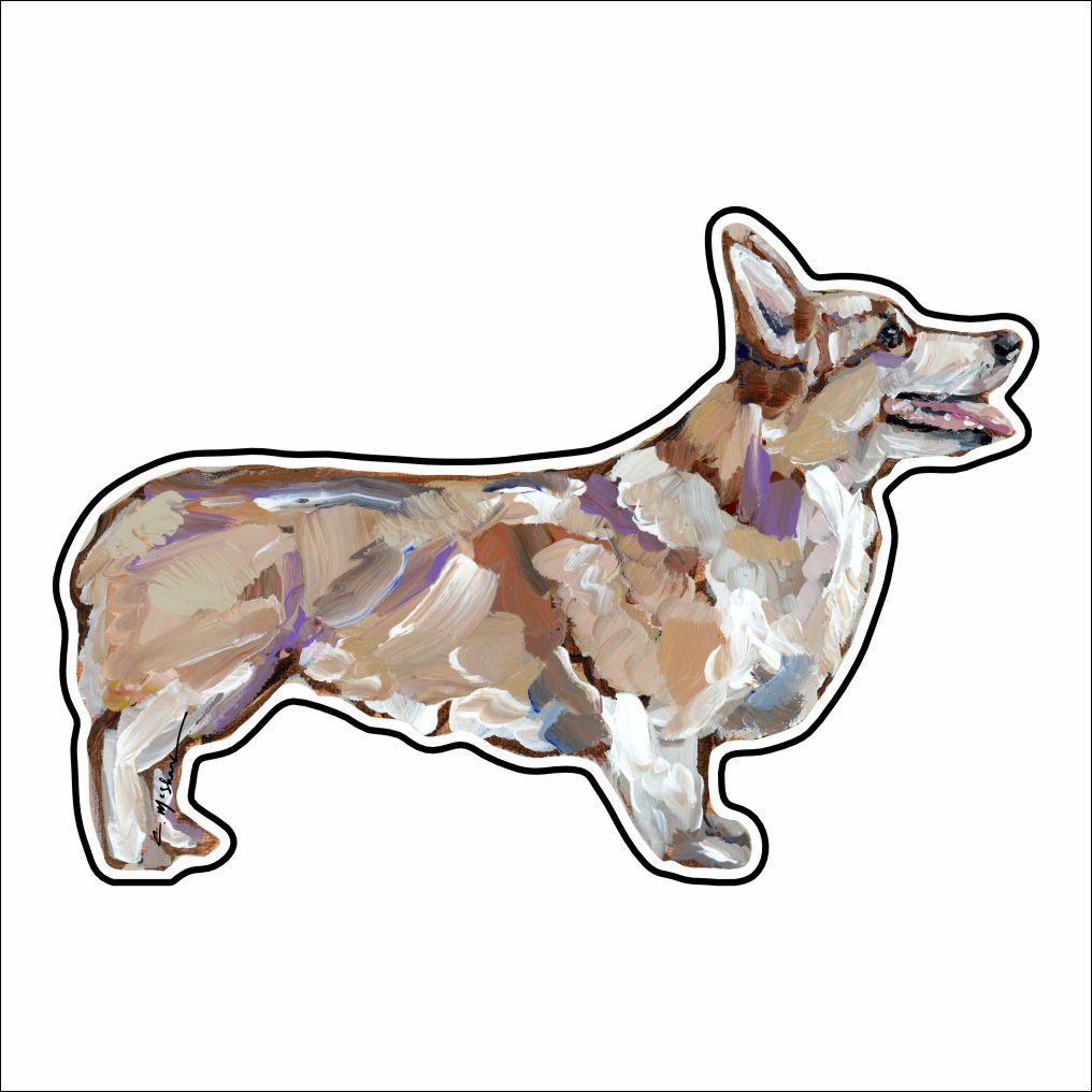 CMS-751-C10 Corgi Blonde Sticker | Removable | Case of 10