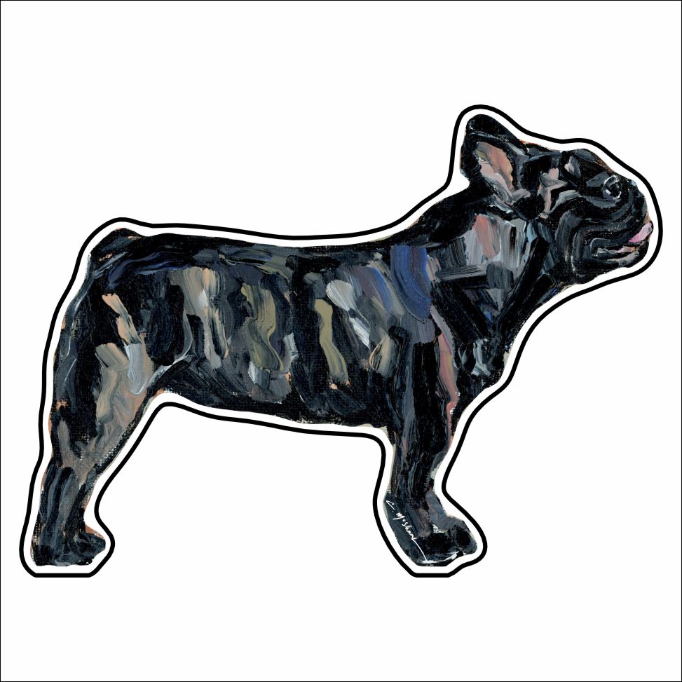 CMS-1015-C10 Frenchie Brindle Magnet | 0.125Acrylic Magnet | Case of 10