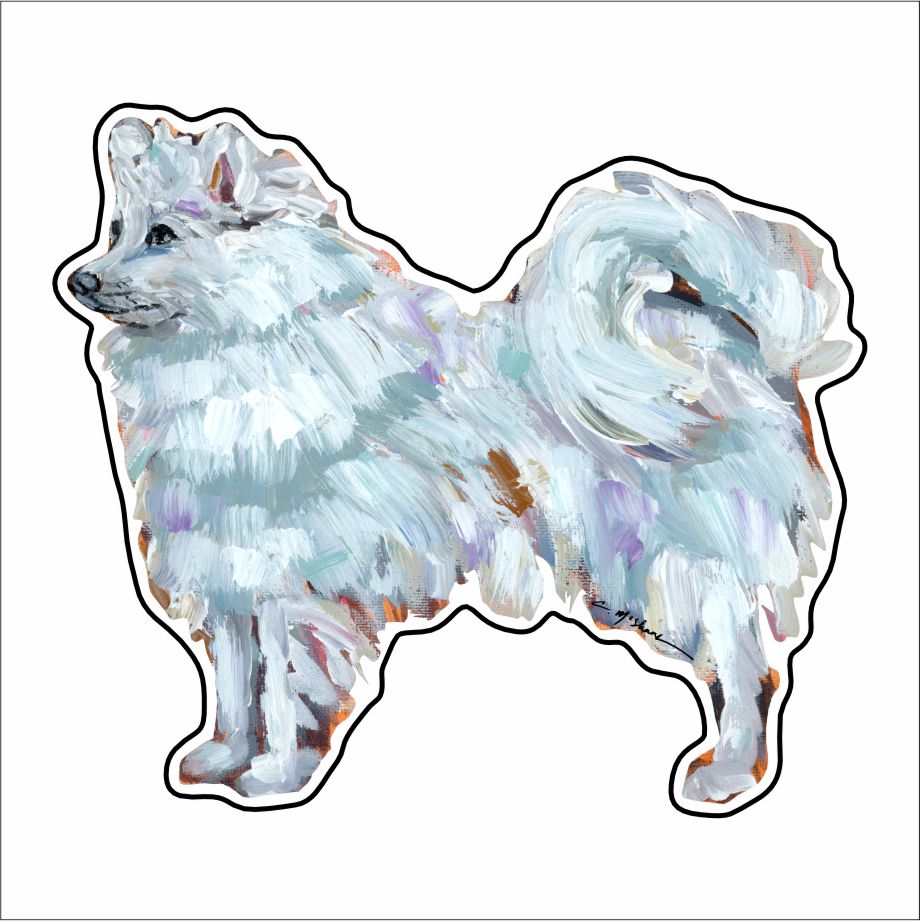 CMS-818-C10 Samoyed Sticker | Removable | Case of 10