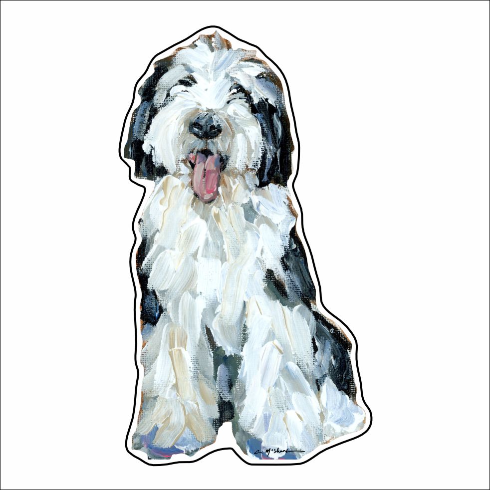 CMS-821-C10 Sheepadoodle I Sticker | Removable | Case of 10