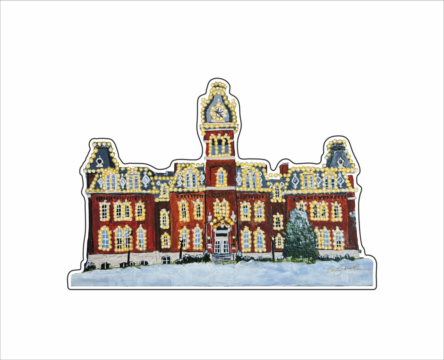 CNJ-008 Woodburn Lights Building Mini | 0.50Acrylic Contour |