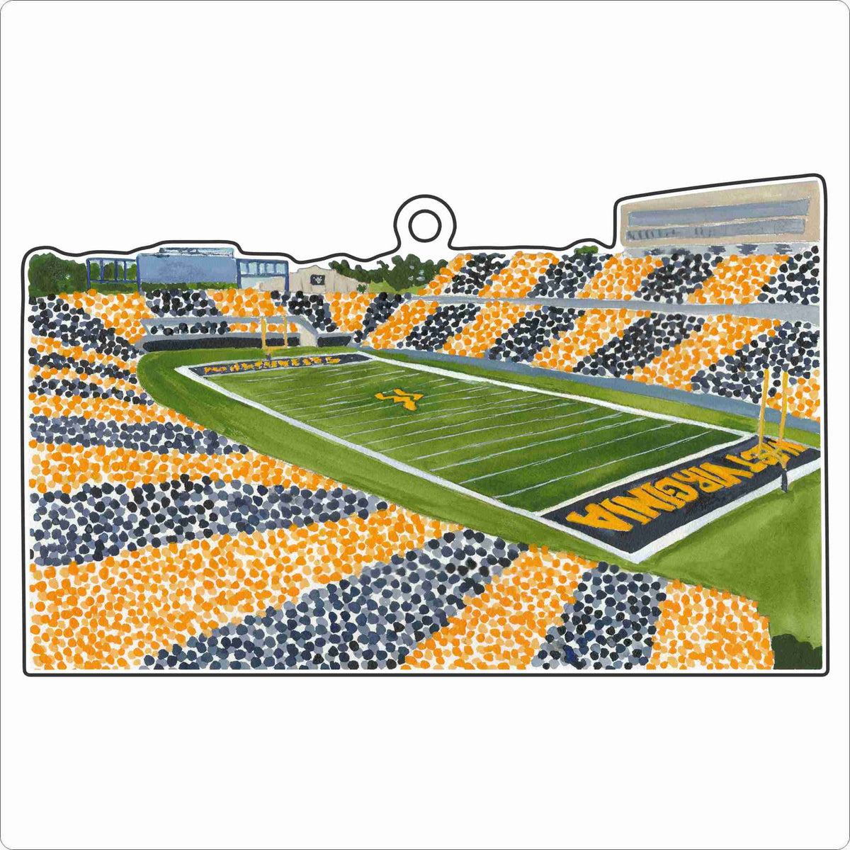 CNJ-015 CNJ-015 WVU Stadium Ornament | 0.25Acrylic Ornament