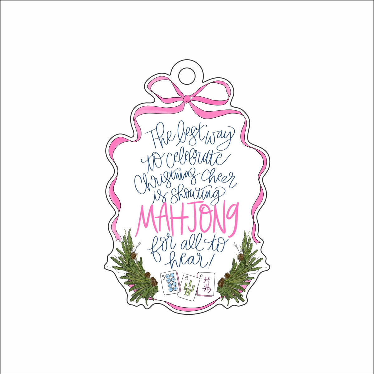 CRA-004 Shout Mahjong Ornament | 0.25Acrylic Ornament